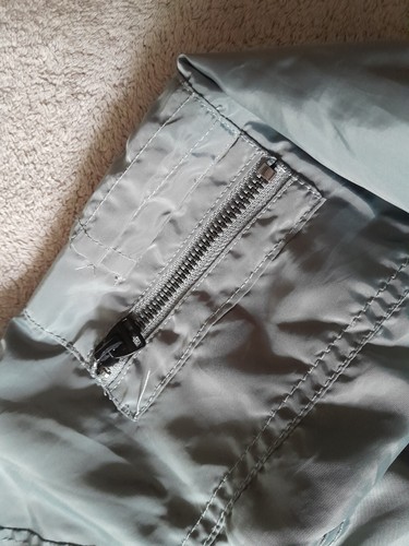 Jacke Bomber-Jacke Jungen Gr. 146/152 Silber/grün - Bild 6 von 12