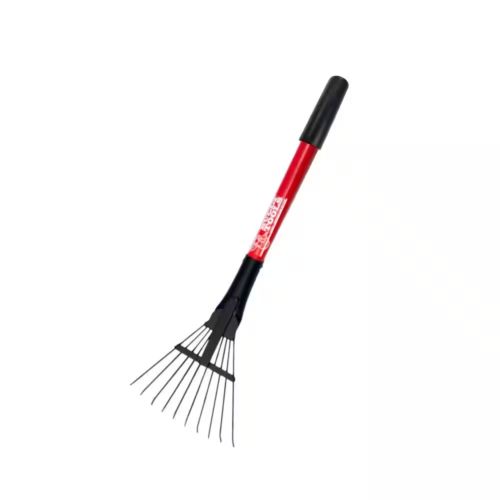 New 8" Shrub Rake Short Fiberglass Handle Garden Tool Durable Lightweight