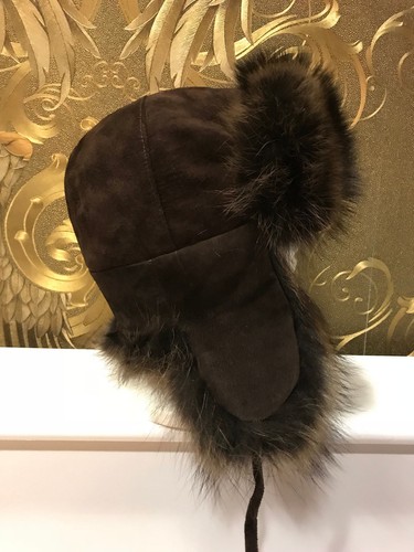 WASCHBÄR CHAPPKA FLIEGERMÜTZE WASCHBÄR TSCHAPKA HERREN BRAUN PELZ MÜTZE PELZHUT - 第 5/8 張圖片