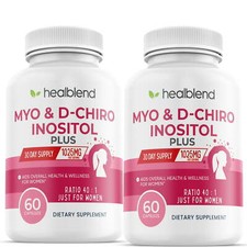 Myo  D-Chiro Inositol Plus Capsule for Women Fertility Hormonal Balance 2-Pack