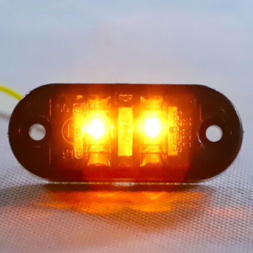 10X Ámbar 2.5" LED Marcador Lateral Ovalado Luces de Liquidación Camión Casa rodante Remolque Impermeable - Imagen 4 de 12