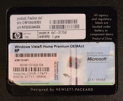 HP Pavilion dv7-2173cl. Parts Only. As-Is. - Picture 11 of 17