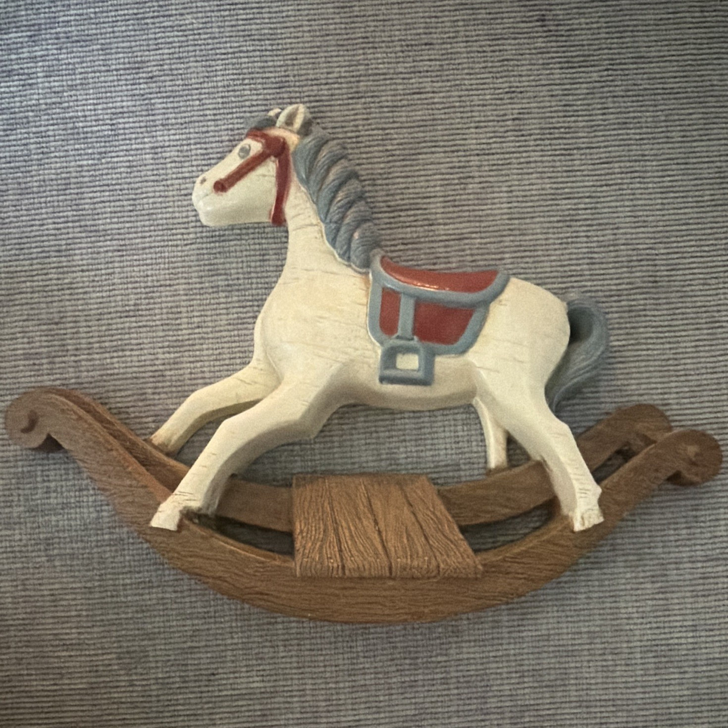 Vintage Burwood Products Rocking Horse Wall Plaque Nursery Decor 1988