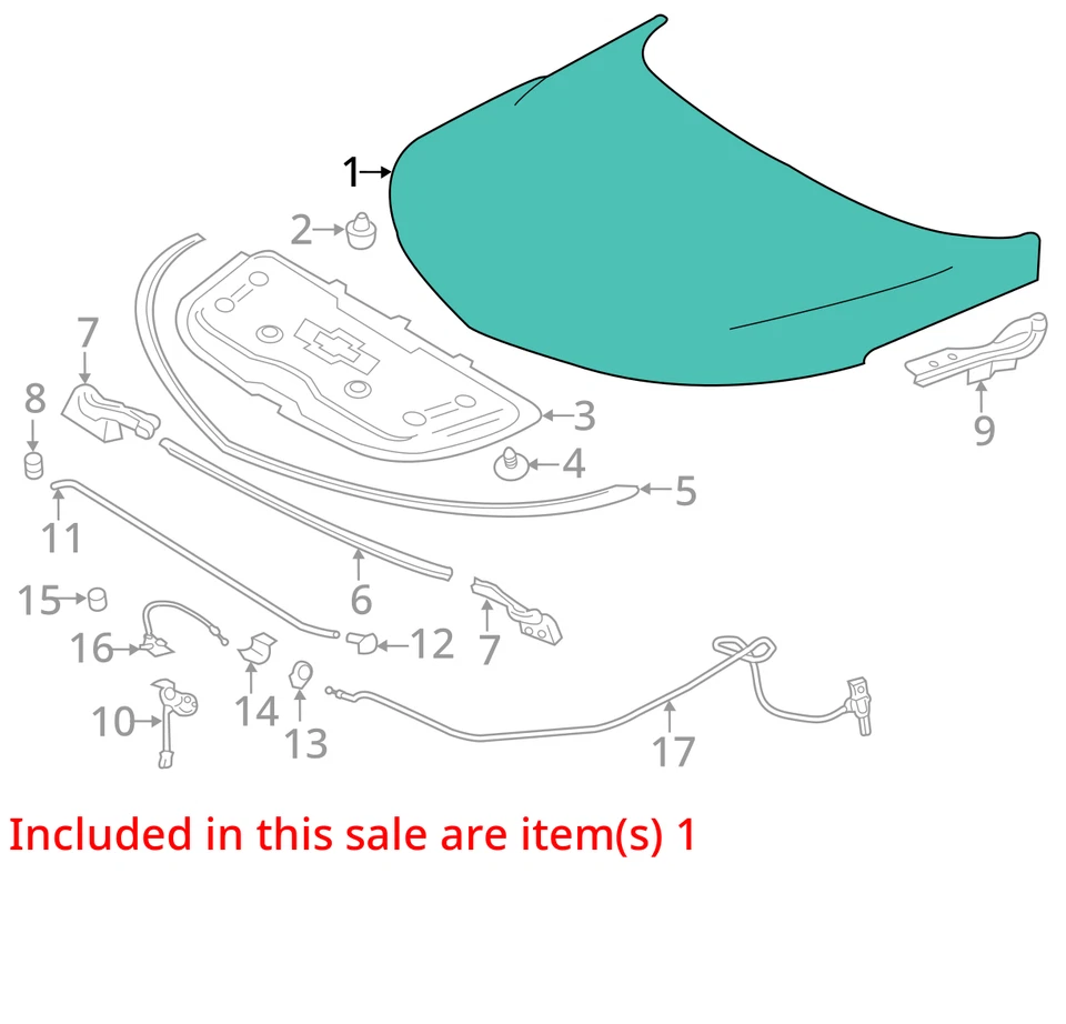 Capó usado se adapta a: Chevrolet Volt 2018 grado B Foto 3 de 4