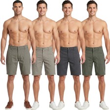Weatherproof Mens Utility Shorts Knee Bermuda Pants Summer Wear Cargo Half Pants