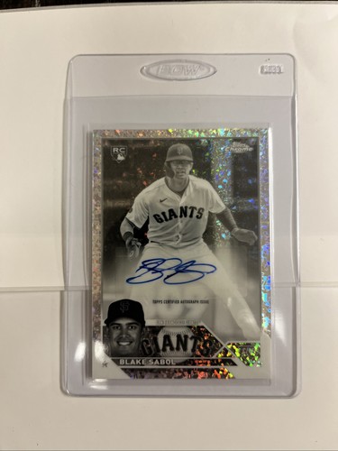 2023 Topps Chrome MINI DIAMOND REFRACTOR ROOKIE AUTO Blake Sabol item 1