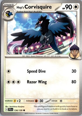 Hop's Corvisquire Normal Common SV09: Journey Together 134/159 NM