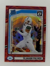 2024 Panini Donruss Rated Rookie Tejhaun Palmer #384 Red Wave Prizm (RC)