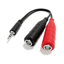 Stereo to Mono Splitter Cable - 3.5mm TRS to 2 x 1/4" TS - Professional Audio