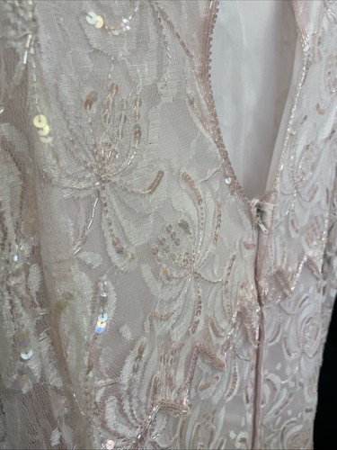 Vintage Carina 100% Rayon Sequin Beaded Sheath Dress Women’s Size large - Picture 16 of 24
