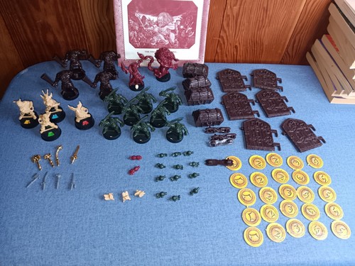 Dark World Board Game Miniatures Lot Heroes W/ Weapons & Monsters Mattel Figures