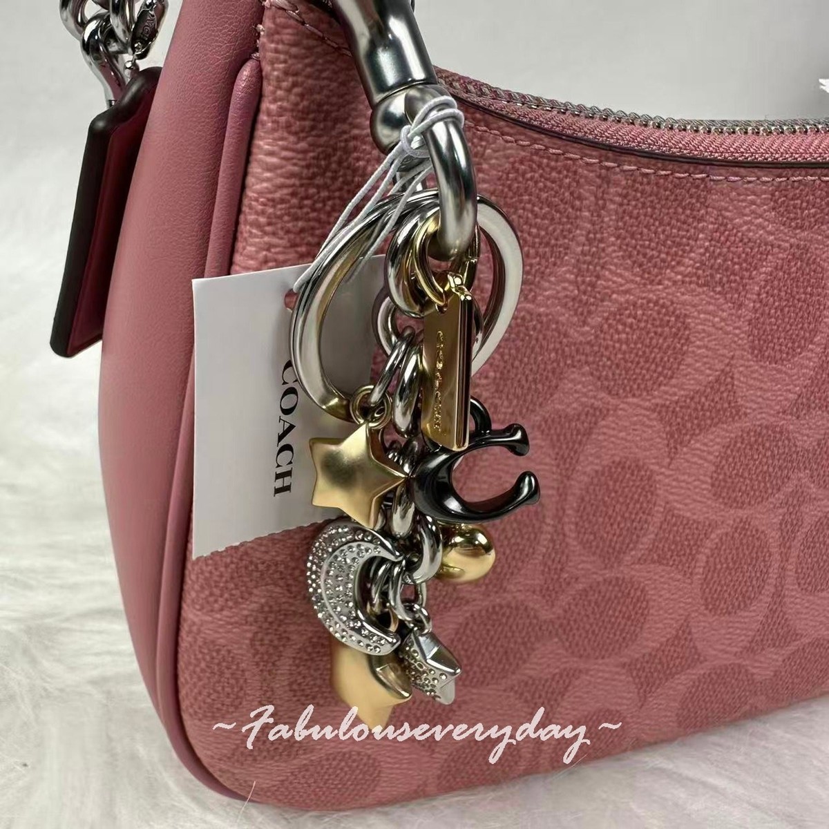 Coach Star Moon Cluster Bag Charm CDB59 Keychain NWT Charm Only No