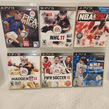 PS3 Sports Game Lot Bundle FIFA Street FIFA 11 Madden 11 MLB 10 NHL 11 NBA 2K11