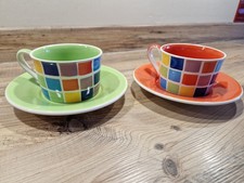 Whittard of Chelsea Coffee Cups and Saucers Set Two Pieces