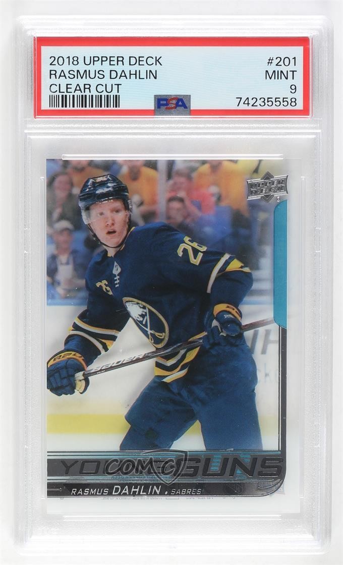 2018-19 Upper Deck Young Guns Clear Cut Rasmus Dahlin #201 PSA 9 MINT 19zb