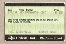 Southampton Central S01 - APTIS platform ticket - Southampton Cent S01
