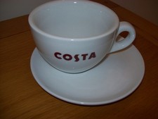 Costa Coffee Cup and Saucer chunky  quick post Brand New