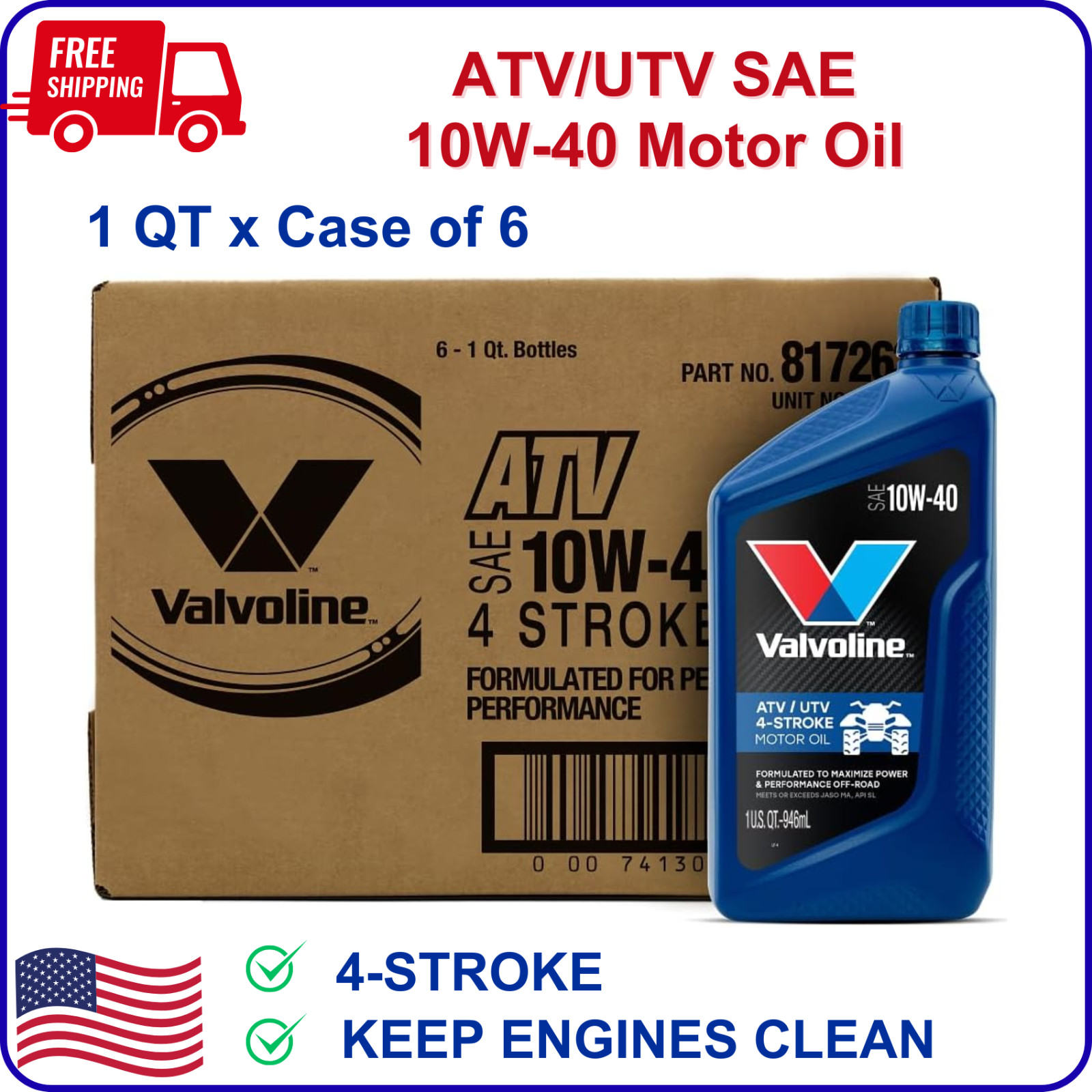 1 Qt, 6 Pack, Superior Engine Protection