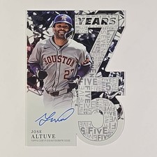 2026 Topps Series 1 Jose Altuve 75 Years Of Topps Die-Cut Auto Black 08/10