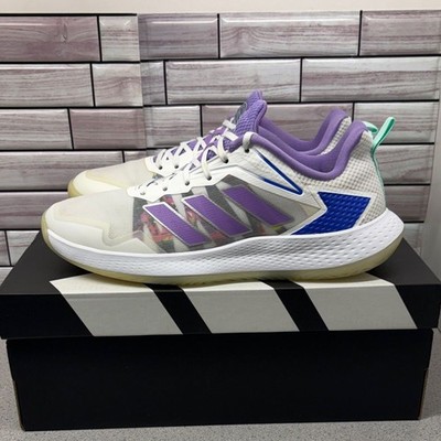 Adidas Bounce Defiant Speed Tennis Shoes Women's size 8 White/Viloent sneakers