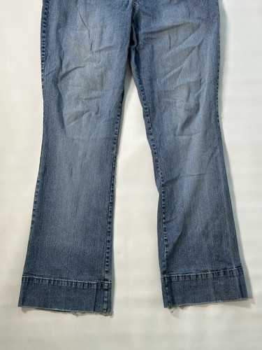 Women's Vintage Y2K Duplex by Tyte Jeans Blue Flare Embroidered Pockets Sz 16 - Picture 9 of 12