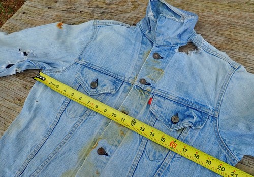 LOT OF 5 VTG LEVI'S 2-POCKET JEAN JACKETS Small E 70s -80s DISTRESSED DENIM USA - Picture 10 of 24