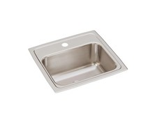 Elkay LR17161 Lustertone 17" Drop In Single Basin Stainless Steel Kitchen Sink