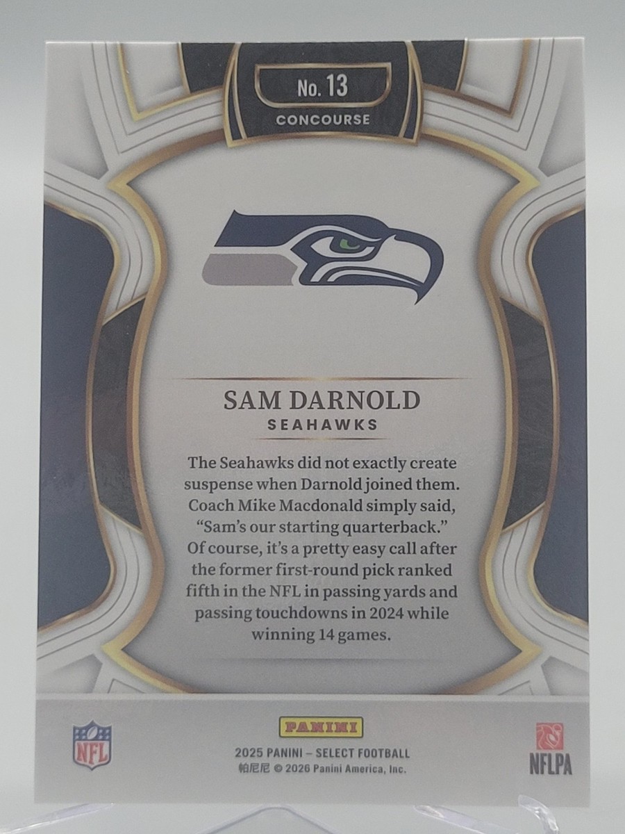 2025 SELECT SAM DARNOLD CONCOURSE FOOTBALL CARD SEAHAWKS NFL 13