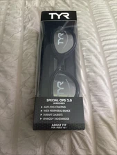 TYR Special Ops 2.0 Swim Goggles Anti Fog Comfort Fit Adjustable Black