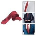 Mens Tie Plain Solid Colour Classic Slim Skinny Smart Party Wedding Thin Neck