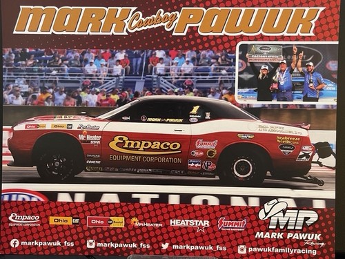 VRHTF NHRA "MARK COWBOY PAWUK FACTORY STOCK CHALLENGER STOCK HAND OUT