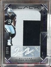 2023 Panini Black Sizeable Signatures Tyree Wilson Rookie Auto Patch Raiders /50