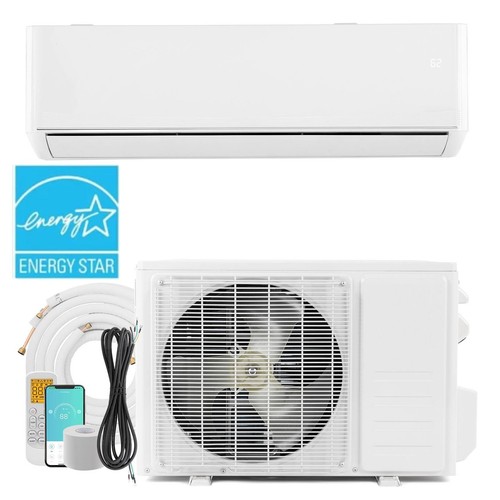Wifi 12,000 BTU Mini Split Air Conditioner Heat Pump 115V Dehumidify 23 SEER2