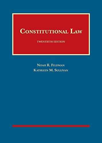 Constitutional Law - Hardcover, by Feldman Noah; Sullivan - Acceptable