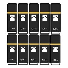 Kodak USB 3.2 K100 128GB Flash Drive 10 pack FAST Storage