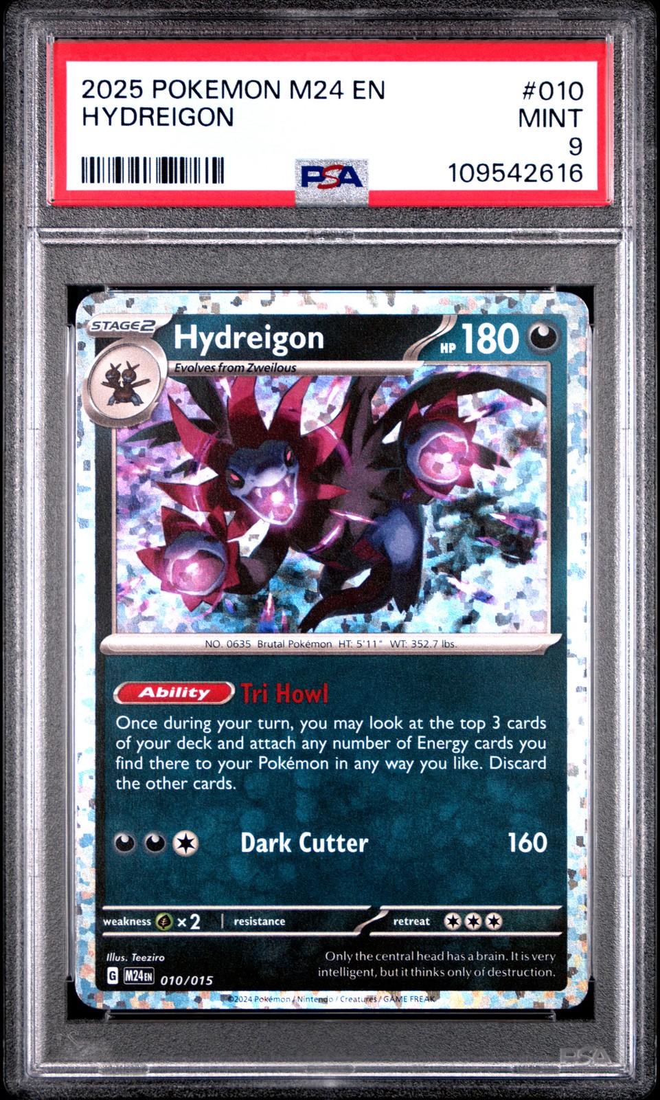 2025 POKEMON M24 EN-MCDONALD'S COLLECTION #010 HYDREIGON PSA 9