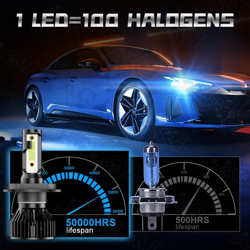 H4 9003 Ice Blue LED Headlight Kit Bulbs For Mini Cooper 2015-2019 Hi/Low Beam - Picture 4 of 10