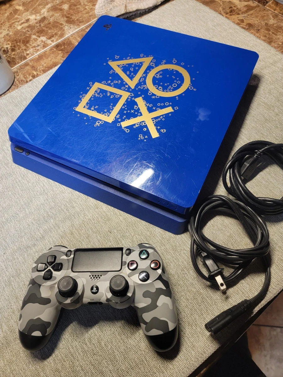 索尼PlayStation 4 Slim 蓝色视频游戏机| eBay