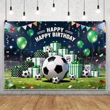 Kids Football Backdrop Sports Happy Birthday Party Photo Background Banner Decor
