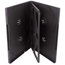 Black Multi-6 DVD Cases for 6-Disc Storage in Standard 14mm Size Thickness with