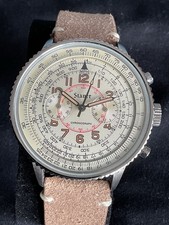 Raro telemetro cronografo aviatore co-pilota Stauer usato in ottime condizioni quadrante con scatola