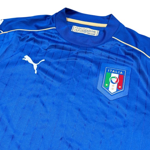 Puma Italy National Team 2016 World Cup Blue Home Soccer Jersey Mens Medium - Picture 3 of 10
