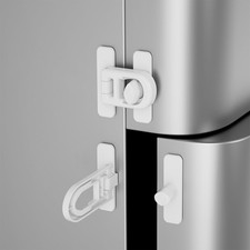 Child Proof Refrigerator Lock with Adhesive Pads Baby Safety Fridge Latch