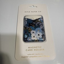 Rifle Paper Co. Wallet Card Holder for MagSafe for iPhones - Garden Party Blue