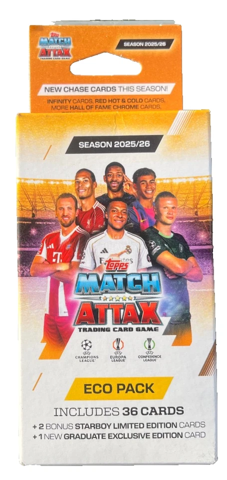 TOPPS MATCH ATTAX 2025/26 TRADING CARD ECO PACK ~ NEW SEALED ~