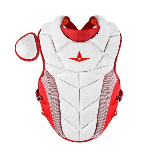 All-Star PHX Paige Halstead Fastpitch Catchers Chest Protector, White/Scarlet, S