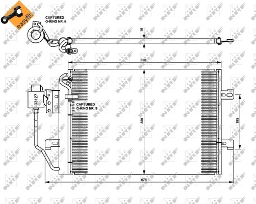 NRF-OE 35309 Condenser, air conditioning for MERCEDES-BENZ