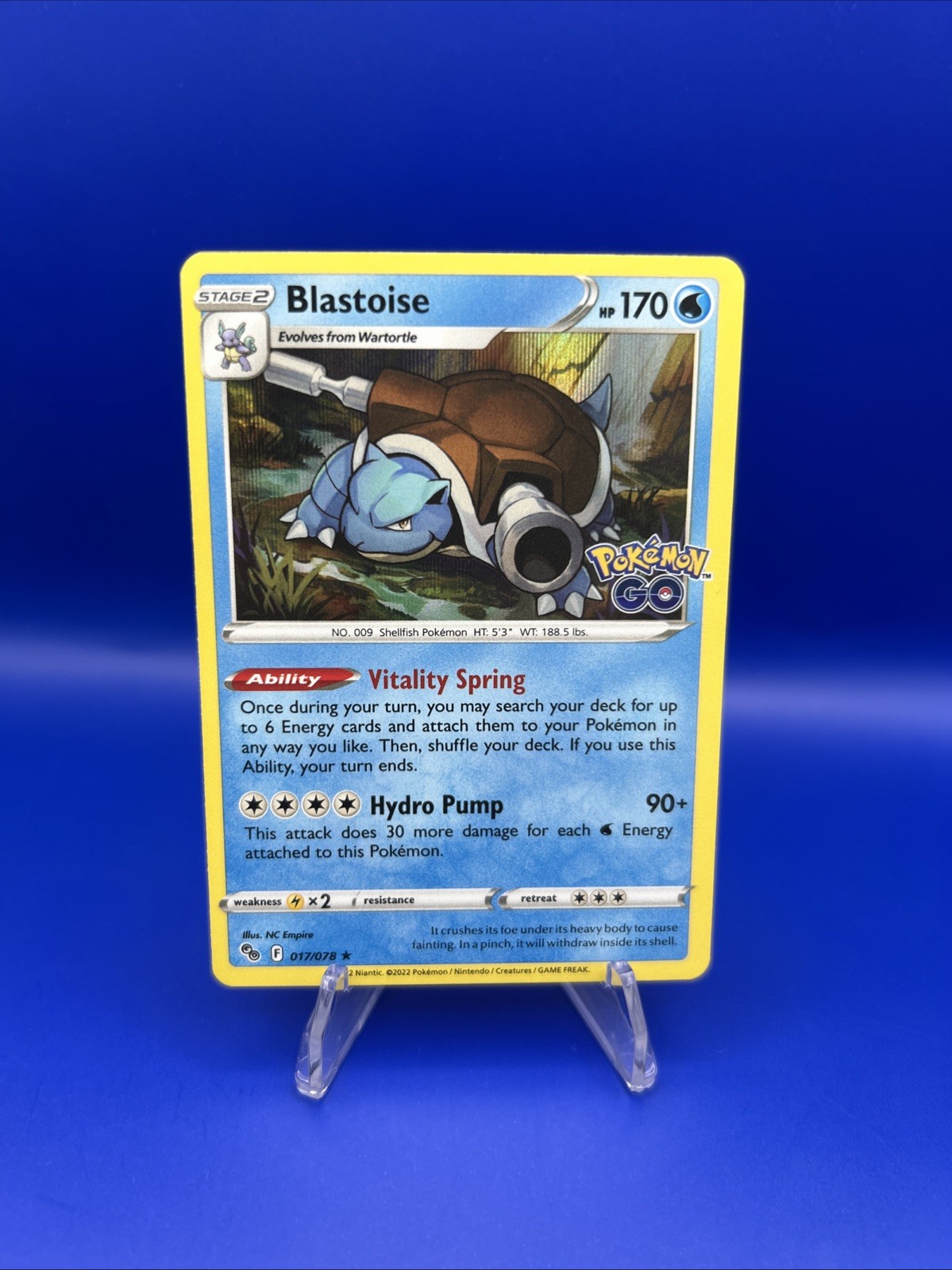 Blastoise Holo 17/78 - Pokemon Go Pokemon TCG