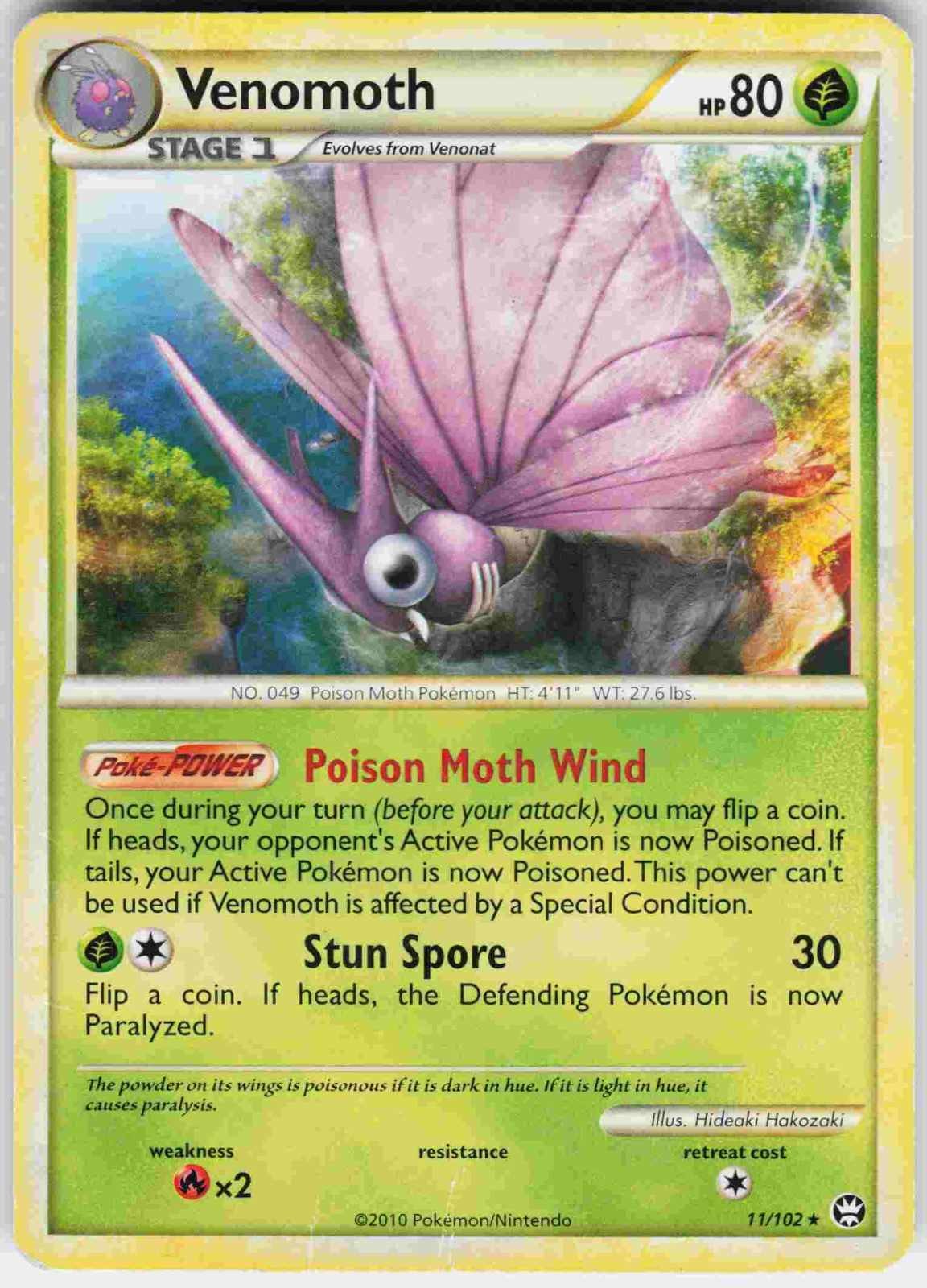 Venomoth - 11/102 - MP - HGSS Triumphant - Pokemon