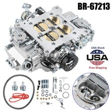4 Barrel 750 Cfm Double Pumper Carburetor For Chevy Ford Mopar V8 283-440 Black.
